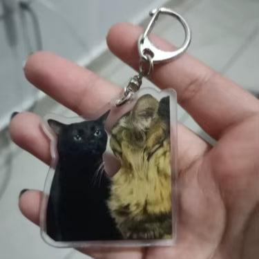 Funny cat meme кeychain