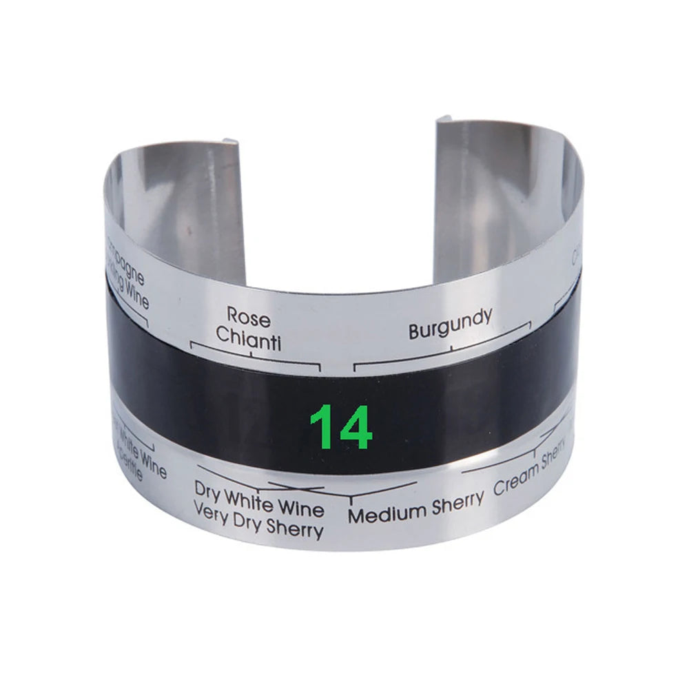 Wine collar thermometer with LCD display
