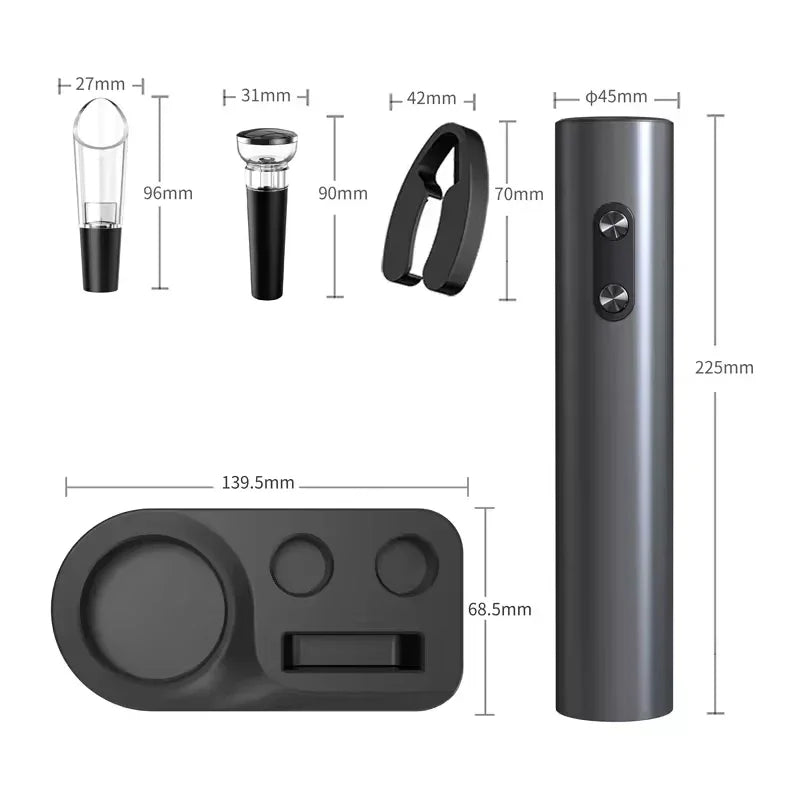 Electric automatic wine opener set