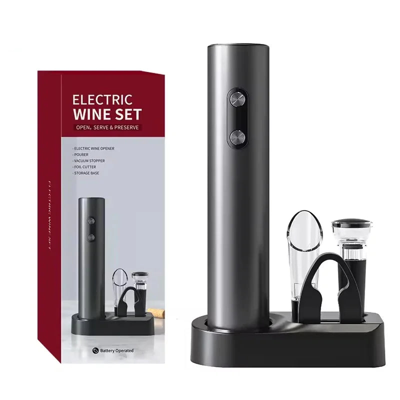 Electric automatic wine opener set
