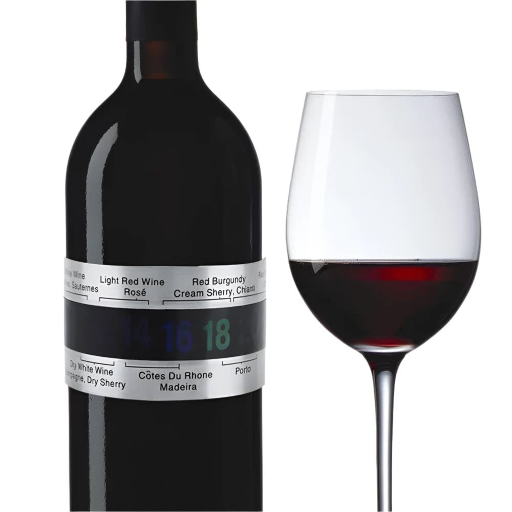 Wine collar thermometer with LCD display