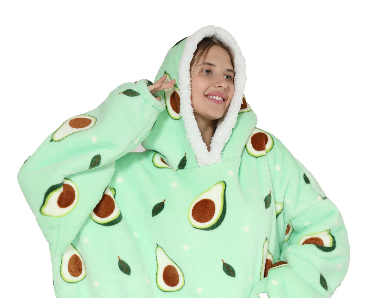 Oversized warm winter unisex hoodie
