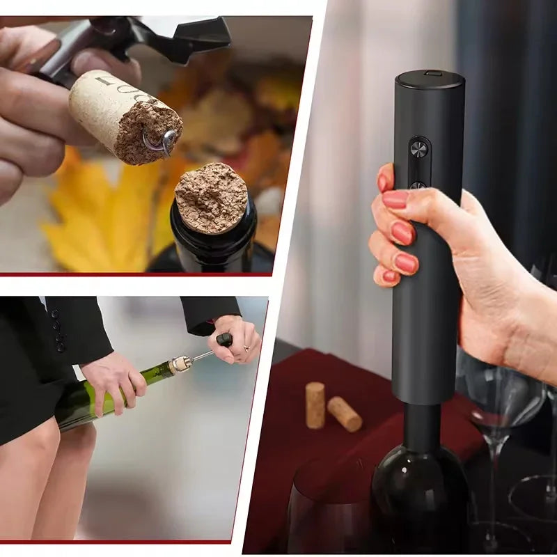 Electric automatic wine opener set
