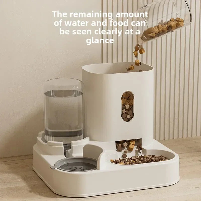 Pet automatic feeder and water dispenser for cats and dogs