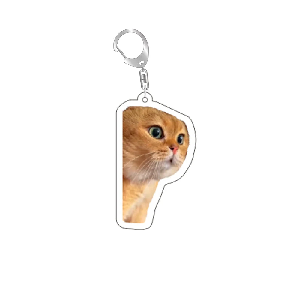 Funny cat meme кeychain