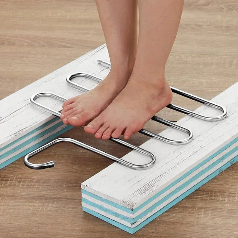 Stainless steel multi trouser 5 layers hanger