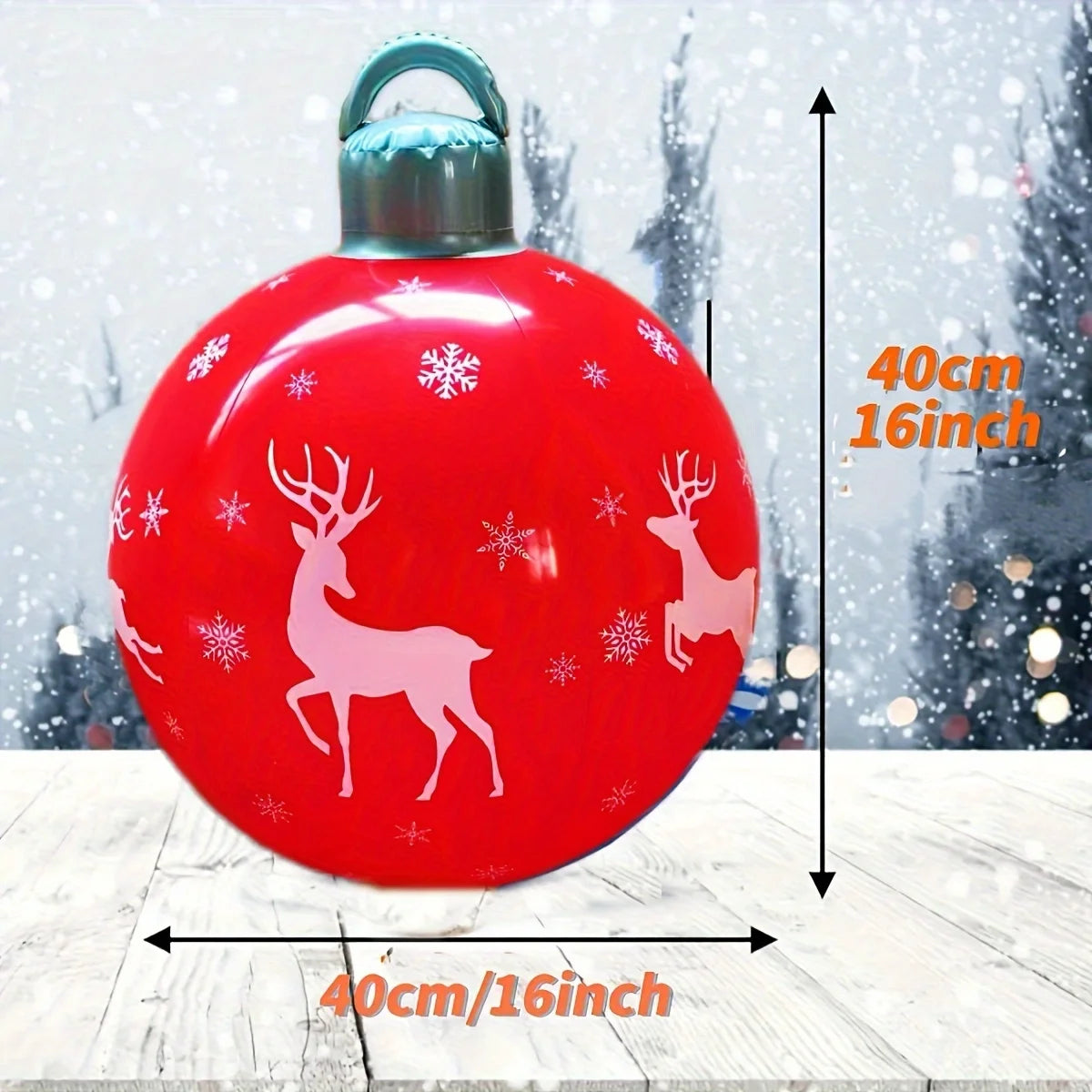 40cm / 15.7in PVC inflatable Christmas outdoor decoration ball