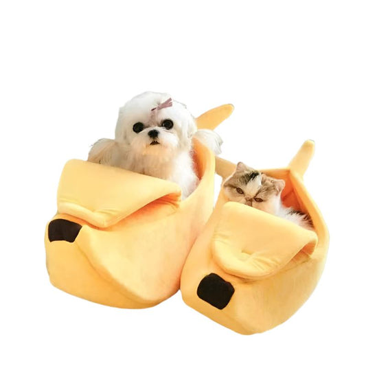 Cat / Dog soft cozy warm banana bed